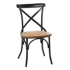 Lot de 2 chaises de salle à manger en fer de ferme - Olivia & May