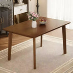 Ensemble de salle à manger rustique 5 pièces avec table en bois et 4 chaises rembourrées Espresso