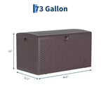 Coolmee Boîte de Rangement d'Extérieur Étanche 276L, Coffre de Rangement Verrouillable pour Coussins de Salon de Jardin, Oreillers