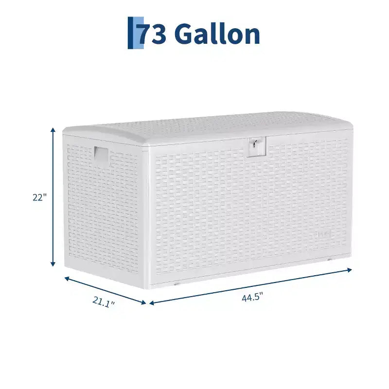 Coolmee Boîte de Rangement d'Extérieur Étanche 276L, Coffre de Rangement Verrouillable pour Coussins de Salon de Jardin, Oreillers