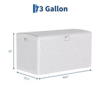Coolmee Boîte de Rangement d'Extérieur Étanche 276L, Coffre de Rangement Verrouillable pour Coussins de Salon de Jardin, Oreillers