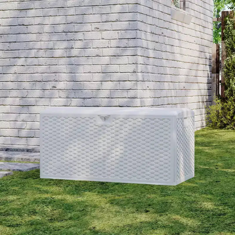 Coolmee Boîte de Rangement d'Extérieur Étanche 276L, Coffre de Rangement Verrouillable pour Coussins de Salon de Jardin, Oreillers