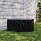 Coolmee Boîte de Rangement d'Extérieur Étanche 276L, Coffre de Rangement Verrouillable pour Coussins de Salon de Jardin, Oreillers