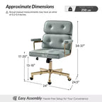Chaise de bureau Debby Modern 37 H avec hauteur réglable|ARTFUL LIVING DESIGNS