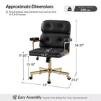 Chaise de bureau Debby Modern 37 H avec hauteur réglable|ARTFUL LIVING DESIGNS
