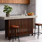 Table de bar à domicile 63, table de pub à 2 niveaux avec repose-pieds, meuble de bar à café moderne pour cuisine, bistrot, salle à manger et salon