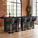 Table de bar à domicile 63, table de pub à 2 niveaux avec repose-pieds, meuble de bar à café moderne pour cuisine, bistrot, salle à manger et salon