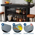 Table de bar à domicile 63, table de pub à 2 niveaux avec repose-pieds, meuble de bar à café moderne pour cuisine, bistrot, salle à manger et salon