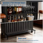 Table de bar à domicile 63, table de pub à 2 niveaux avec repose-pieds, meuble de bar à café moderne pour cuisine, bistrot, salle à manger et salon