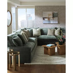 Table d'appoint Jossor Signature Design by Ashley, bois de manguier avec plateaux en verre, brun clair