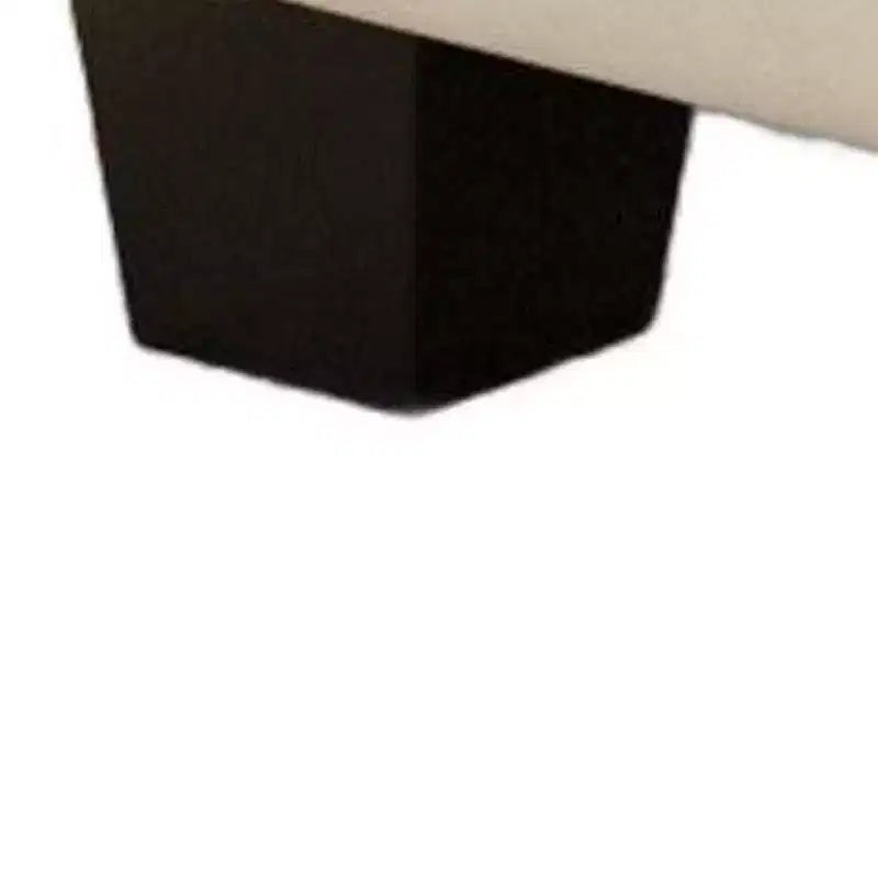 Ottoman de rangement touffeté en velours noir de 32 po