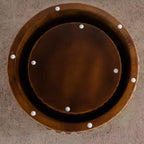 GDFStudio Philippa Tables basses gigognes rondes cannelées en bois style milieu du siècle (lot de 2)