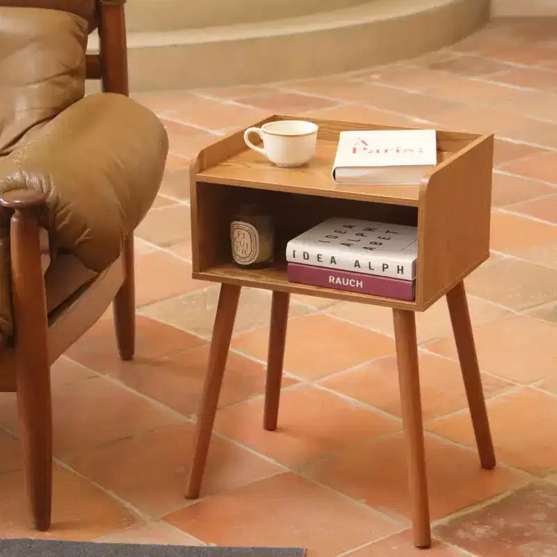 Table de chevet Narwey, Table d'appoint moderne du milieu du siècle pour chambre à coucher