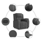 vidaXL Fauteuil inclinable électrique de massage en tissu