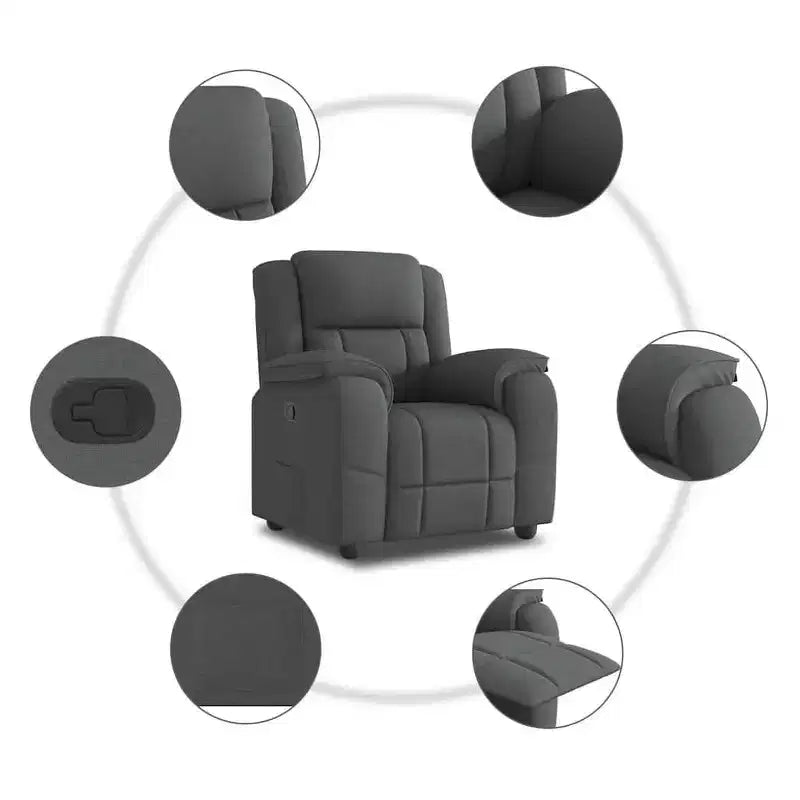 vidaXL Fauteuil inclinable électrique de massage en tissu