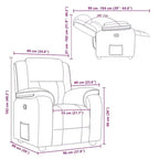 vidaXL Fauteuil inclinable électrique de massage en tissu