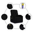 vidaXL Fauteuil inclinable électrique de massage en tissu