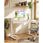 Bureau debout Marsail 48 x 24 pouces avec tiroir, plateau monobloc, bureau électrique réglable en hauteur avec ports de chargement USB