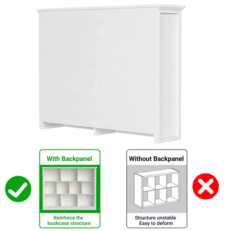 Besiost Étagère de Rangement 10 Cubes, Bibliothèque sur Pied