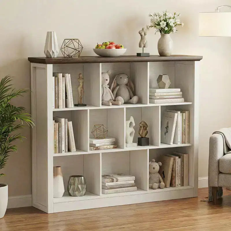 Besiost Étagère de Rangement 10 Cubes, Bibliothèque sur Pied