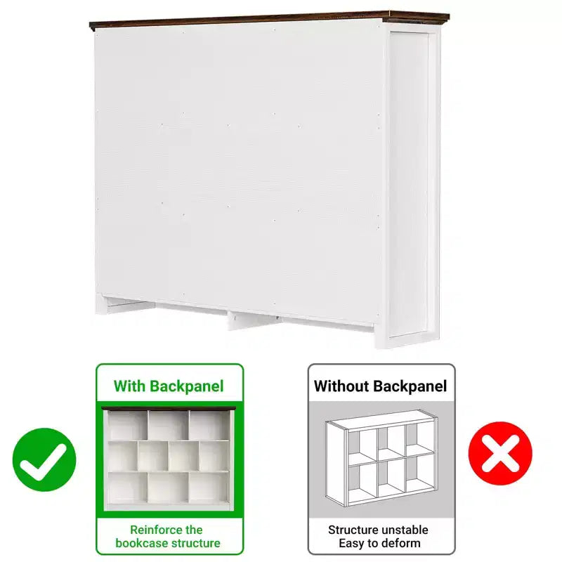 Besiost Étagère de Rangement 10 Cubes, Bibliothèque sur Pied