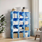 Lot de 12 Organiseurs de Rangement Modulaires, Unité d'Étagères Empilables en Plastique et Acier à 6 Cubes avec Kit de Sécurité Anti-Basculement, pour Placard, Chambre et Bureau Personnalisés