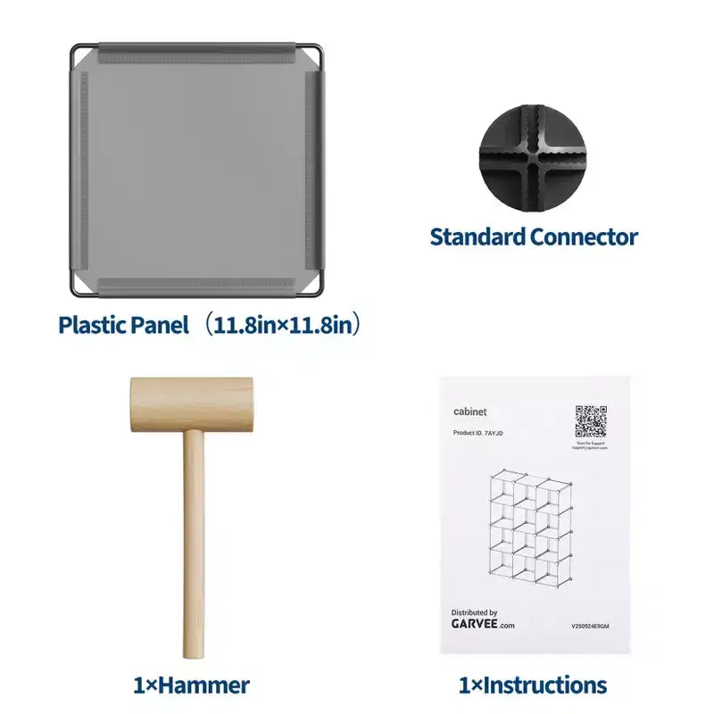 Lot de 12 Organiseurs de Rangement Modulaires, Unité d'Étagères Empilables en Plastique et Acier à 6 Cubes avec Kit de Sécurité Anti-Basculement, pour Placard, Chambre et Bureau Personnalisés