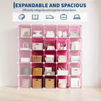 Lot de 12 Organiseurs de Rangement Modulaires, Unité d'Étagères Empilables en Plastique et Acier à 6 Cubes avec Kit de Sécurité Anti-Basculement, pour Placard, Chambre et Bureau Personnalisés