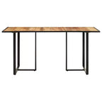 Industrial Dining Table in Rough Mango Wood - Rectangular Design - Multiple Sizes Available