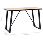 Table à manger en chêne avec pieds en métal - Différentes tailles