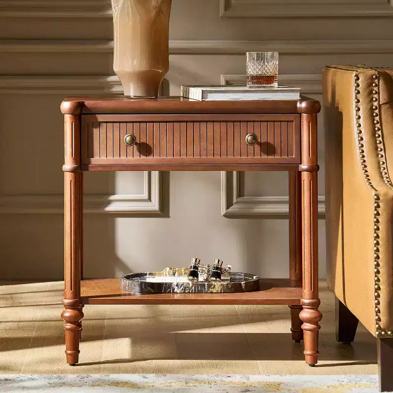 Table de chevet à 1 tiroir Godefroy 26 po de hauteur | HULALA HOME-BLACK