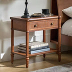 Table de chevet à 1 tiroir Godefroy 26 po de hauteur | HULALA HOME-BLACK