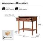 Table de chevet à 1 tiroir Godefroy 26 po de hauteur | HULALA HOME-BLACK