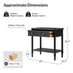 Table de chevet à 1 tiroir Godefroy 26 po de hauteur | HULALA HOME-BLACK