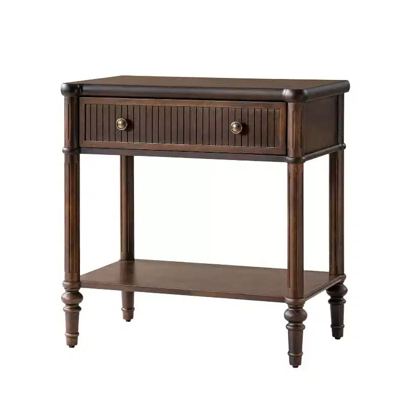 Table de chevet à 1 tiroir Godefroy 26 po de hauteur | HULALA HOME-BLACK