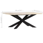 vidaXL Table de salle à manger - Bois de récupération massif