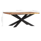vidaXL Table de salle à manger - Bois de récupération massif
