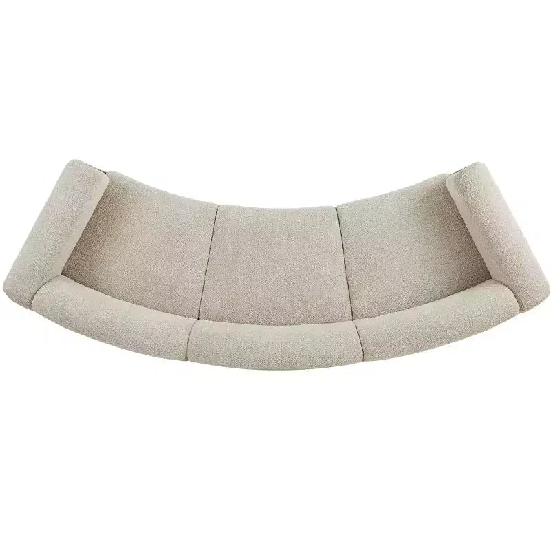 Christopher Knight Home Solara Canapé Moderne Courbé en Boucle Rembourré de 106,5 cm avec Cadre en Bois Massif