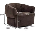 Fauteuil club rembourré pivotant à 360° Christopher Knight Home Priscille