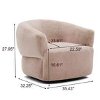 Fauteuil club rembourré pivotant à 360° Christopher Knight Home Priscille