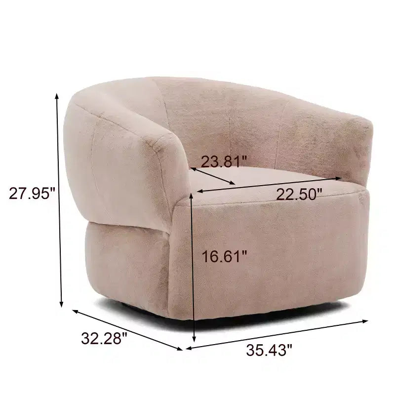 Fauteuil club rembourré pivotant à 360° Christopher Knight Home Priscille