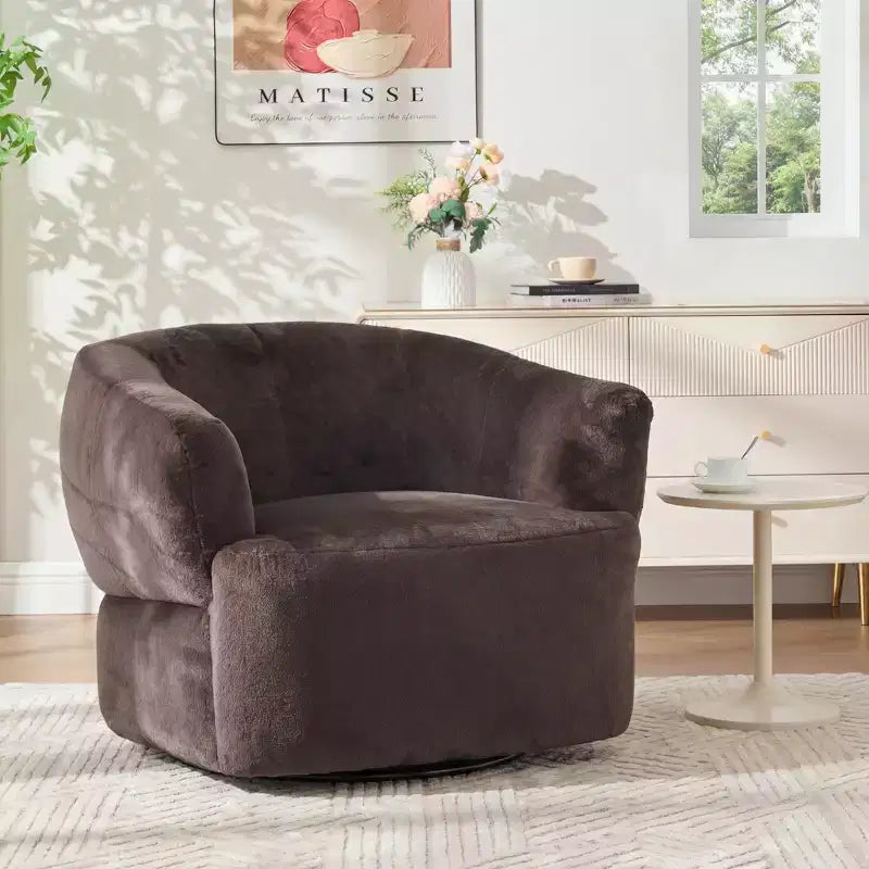 Fauteuil club rembourré pivotant à 360° Christopher Knight Home Priscille