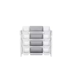 Meuble de Rangement pour Jouets d'Enfants avec 12 Bacs, Ensemble de Meubles de Crèche Multifonctionnels avec Étagères en PEHD (Gris-Blanc)