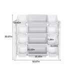 Meuble de Rangement pour Jouets d'Enfants avec 12 Bacs, Ensemble de Meubles de Crèche Multifonctionnels avec Étagères en PEHD (Gris-Blanc)