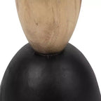 Table d'appoint moderne, Guéridon ou Petite table de chevet pour la décoration intérieure - Table de chevet ronde en bois pétrifié pour la maison, la chambre ou la pièce - 20 Marron et Noir