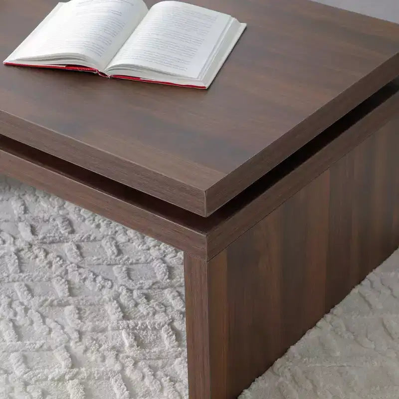 Table basse rectangulaire en bois de sapin Enoch 47 de GDFStudio