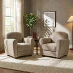 Christopher Knight Home Yannis, fauteuil d'appoint moderne en bois rembourré avec accoudoirs Rom (Lot de 2)