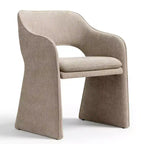 Lot de 4 chaises de cuisine modernes, chaises de salle à manger entièrement rembourrées en tissu avec accoudoirs intégrés, chaises avec accoudoirs pour cuisine-Panipeachy