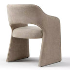 Lot de 4 chaises de cuisine modernes, chaises de salle à manger entièrement rembourrées en tissu avec accoudoirs intégrés, chaises avec accoudoirs pour cuisine-Panipeachy