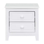 Table de chevet rétro du milieu du siècle avec 2 tiroirs, table de nuit compacte pour chambre à coucher - Panipeachy